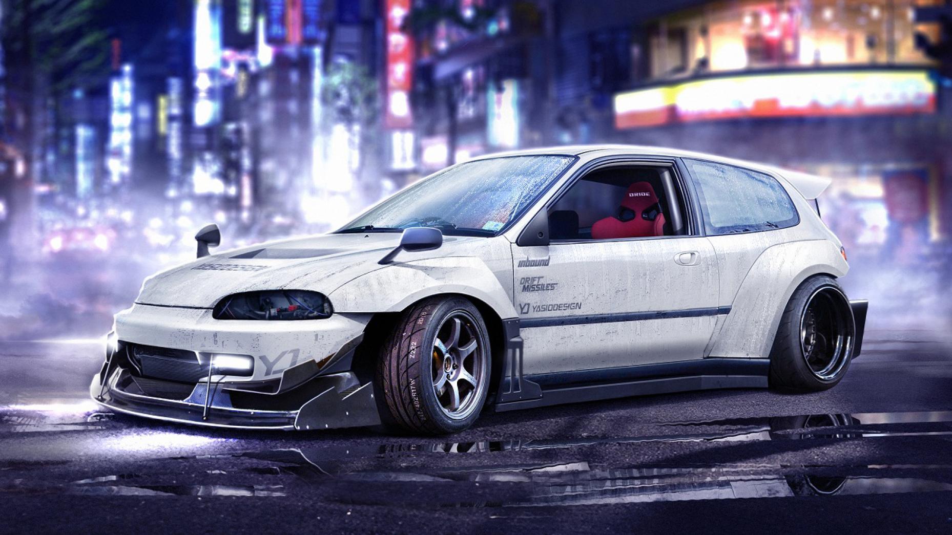 Honda Civic eg6 дрифт