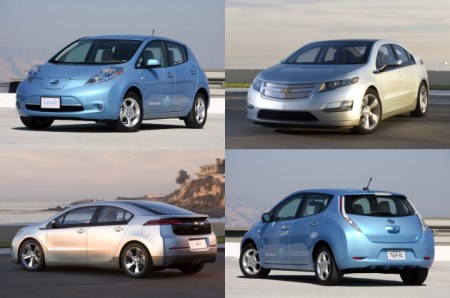 Nissan Leaf доминирует над Chevy Volt