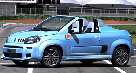 Концепт Fiat Uno Cabrio на видео