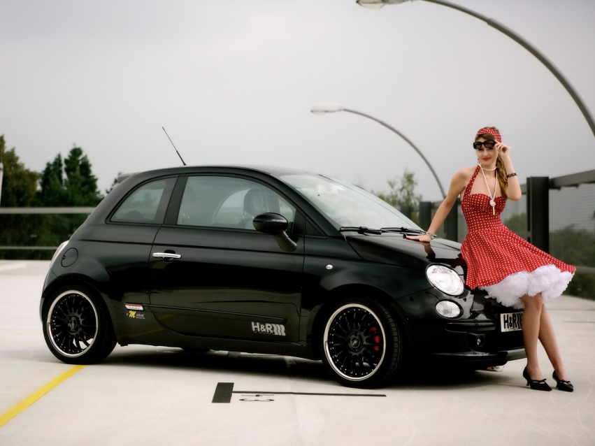 Авто обои Fiat 2008 H&R Springs Fiat 500
