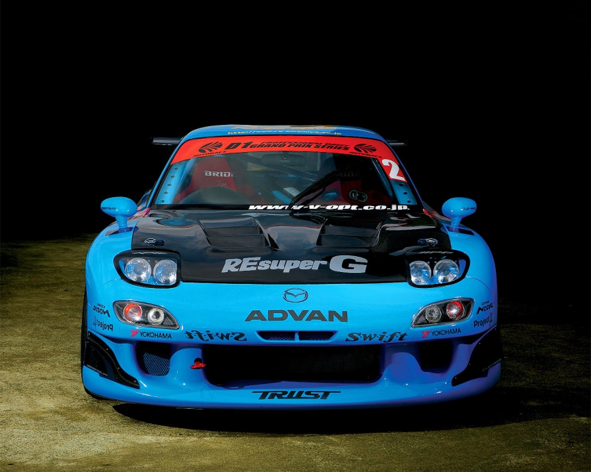 Авто обои Mazda Mazda RX7 Drift Car