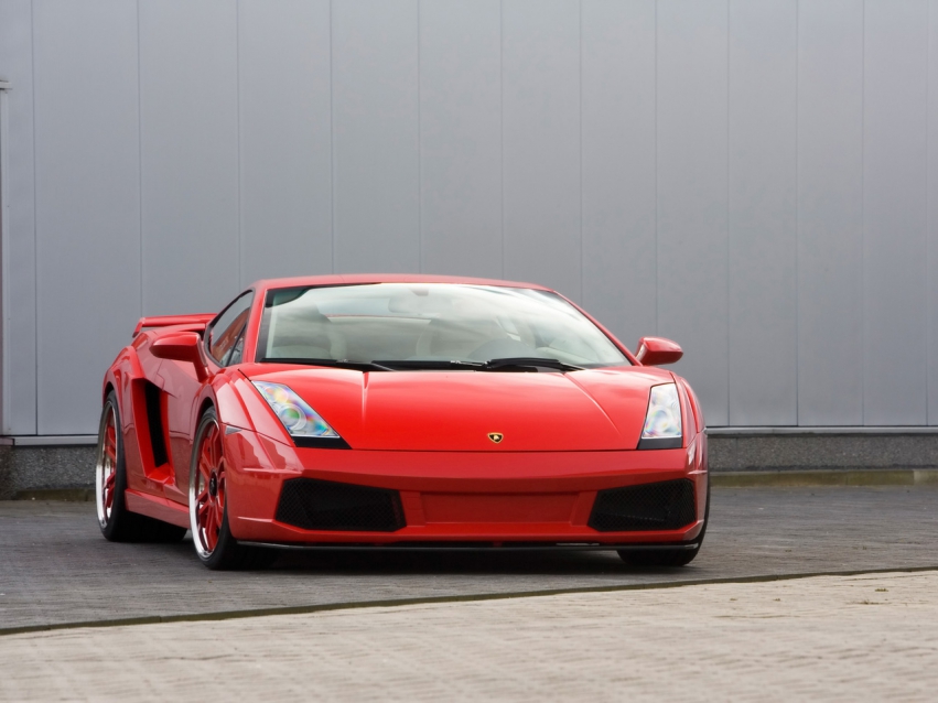 Авто обои Lamborghini IMSA Lamborghini Gallardo GTV Red 2007