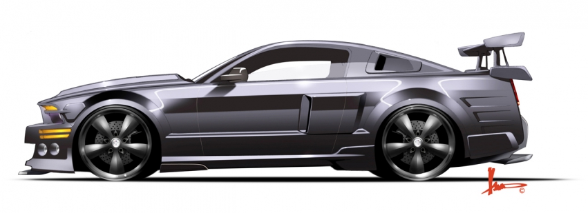 Авто обои Ford Ford Mustang Knight Rider - The new KITT