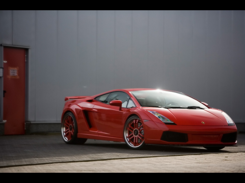 Авто обои Lamborghini IMSA Lamborghini Gallardo GTV Red 2007