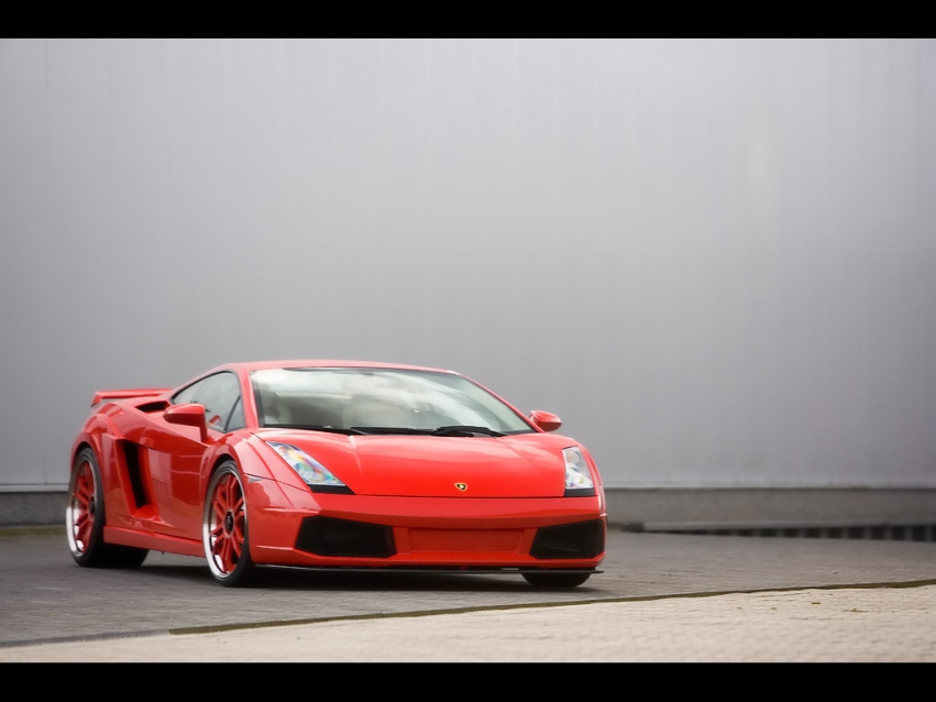 Авто обои Lamborghini IMSA Lamborghini Gallardo GTV Red 2007