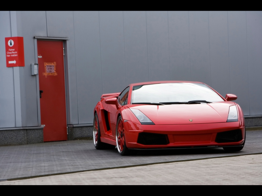 Авто обои Lamborghini IMSA Lamborghini Gallardo GTV Red 2007