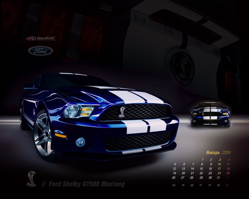 Авто обои Ford Ford Shelby GT500 Mustang 2010