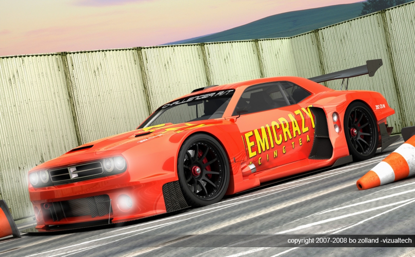 Авто обои Dodge Dodge Challenger Vizualtech LeMans-ready