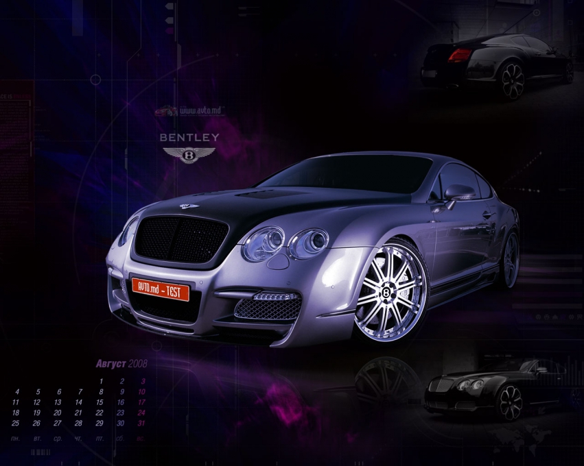 Авто обои Bentley Обои на рабочий стол - Календарь 2008.08
изготовлено специально для www.avto.md