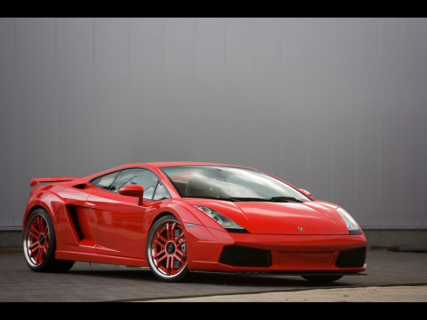 Авто обои Lamborghini IMSA Lamborghini Gallardo GTV Red 2007