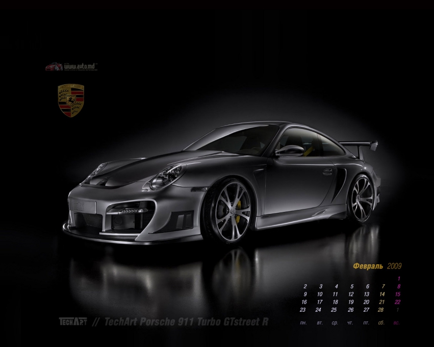 Авто обои Porsche TechArt Porsche 911 Turbo GTstreet R