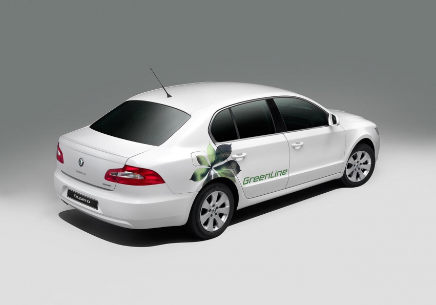 Авто обои Skoda Skoda Superb GreenLine 2008