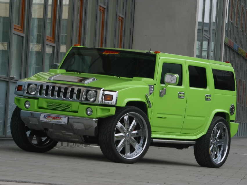 Авто обои Hummer 2005 GeigerCars Hummer H2 Maximum Green