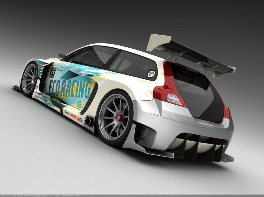 Авто обои Volvo Volvo C30 Racer from Vizualtech Design 2009