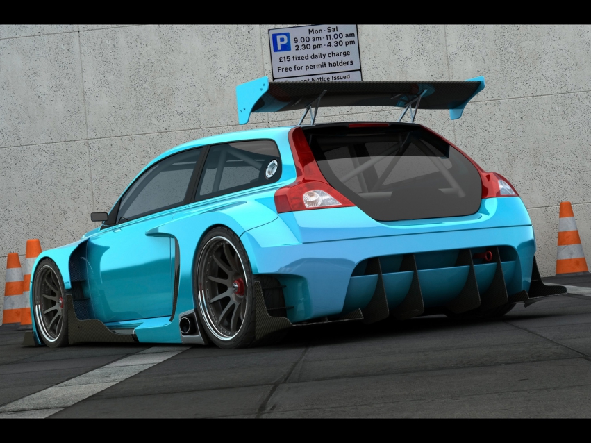 Авто обои Volvo Volvo C30 Racer from Vizualtech Design 2009