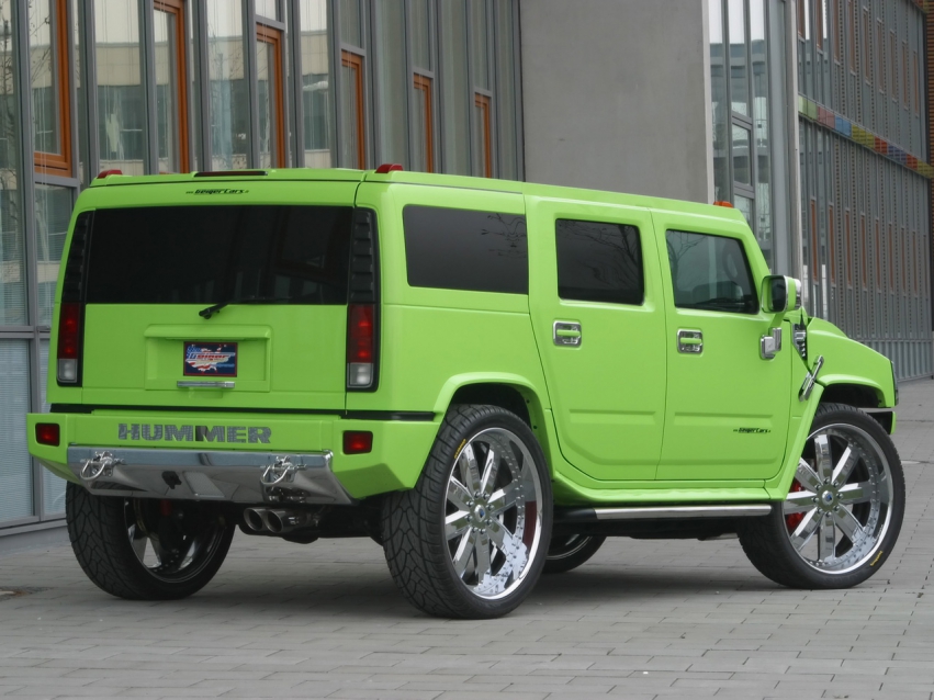 Авто обои Hummer 2005 GeigerCars Hummer H2 Maximum Green