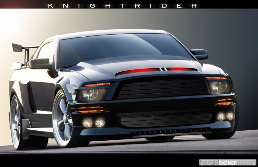 Авто обои Ford Ford Mustang Knight Rider - The new KITT