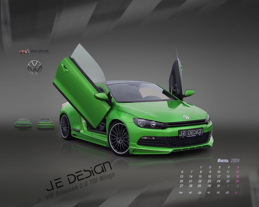 Авто обои Volkswagen JE Design - Scirocco 2.0 TDI Wings