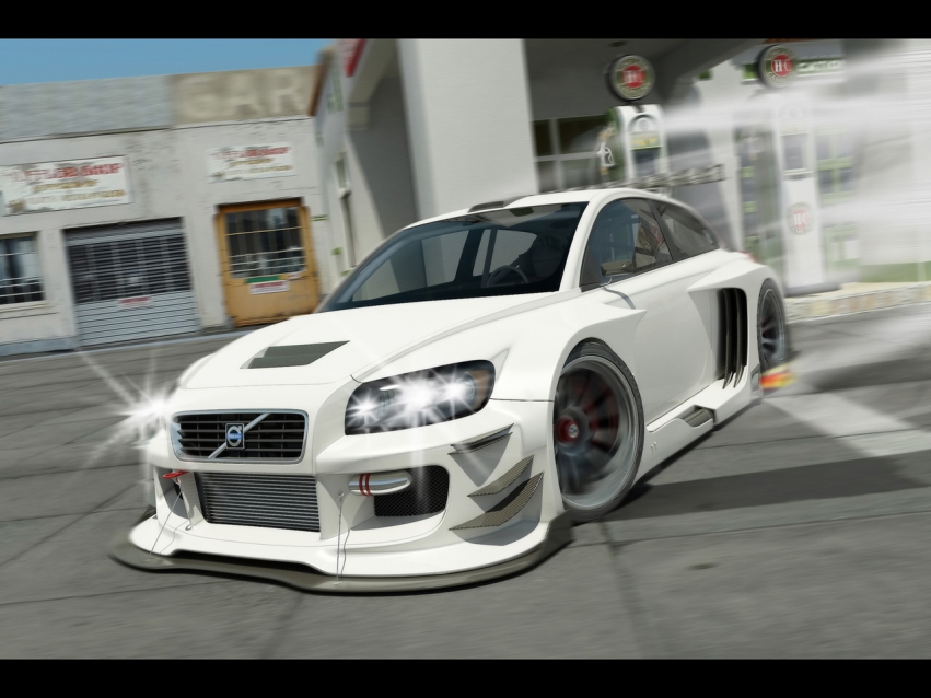 Авто обои Volvo Volvo C30 Racer from Vizualtech Design 2009