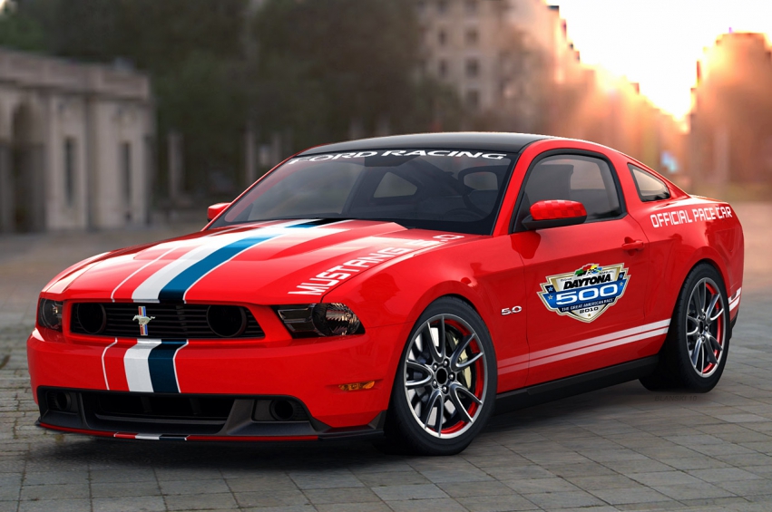 Авто обои Ford Mustang GT Daytona 500 Pace Car 2011