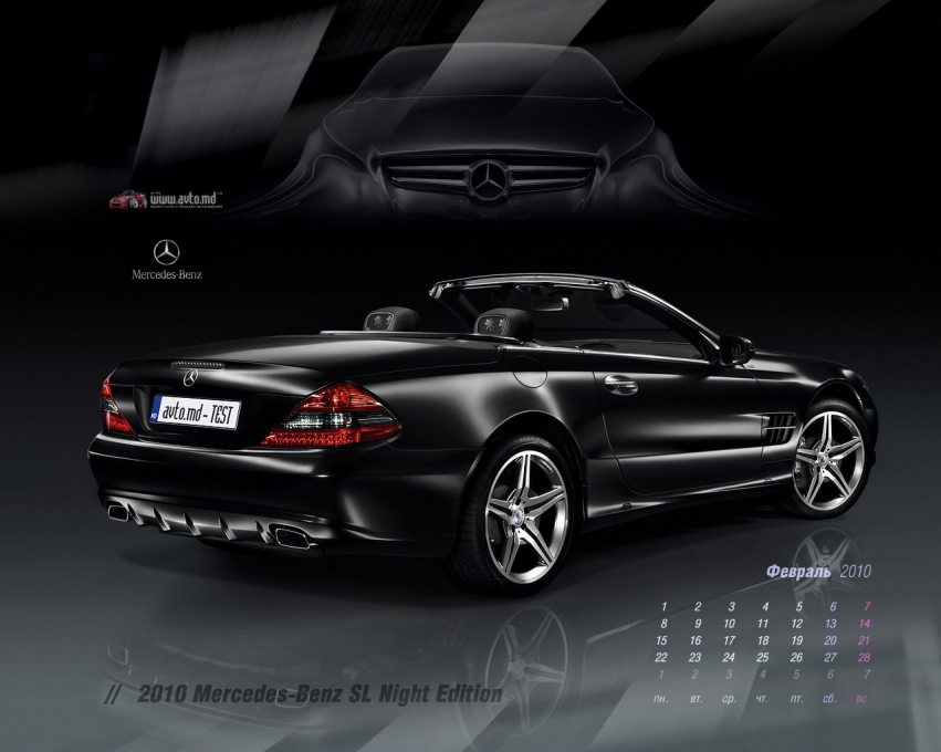 Авто обои Mercedes-Benz SL Night Edition 2010