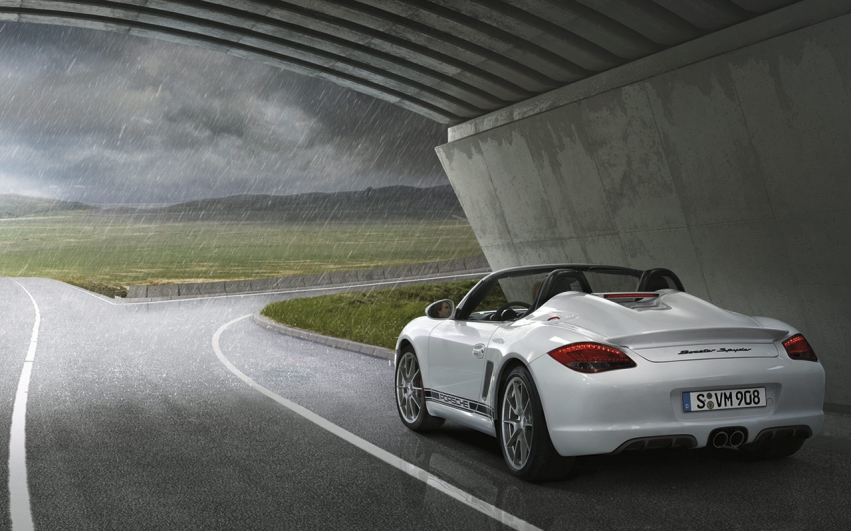 Авто обои Porsche Boxster Spyder 2011