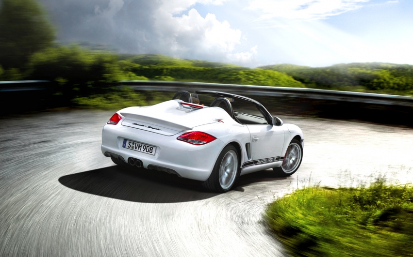 Авто обои Porsche Boxster Spyder 2011