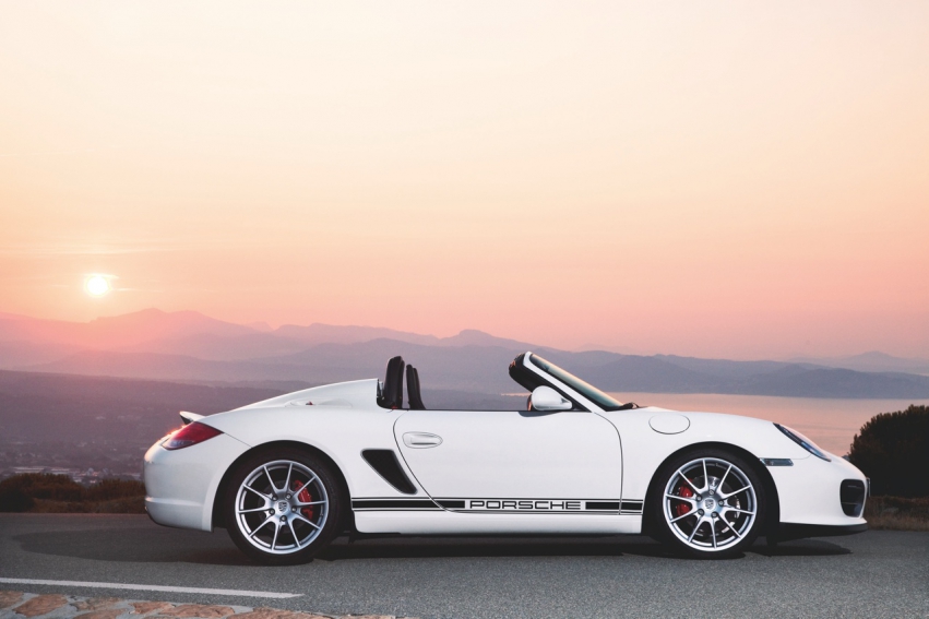 Авто обои Porsche Boxster Spyder 2011