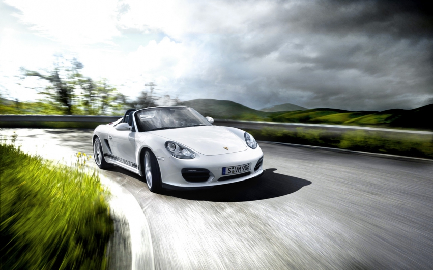 Авто обои Porsche Boxster Spyder 2011