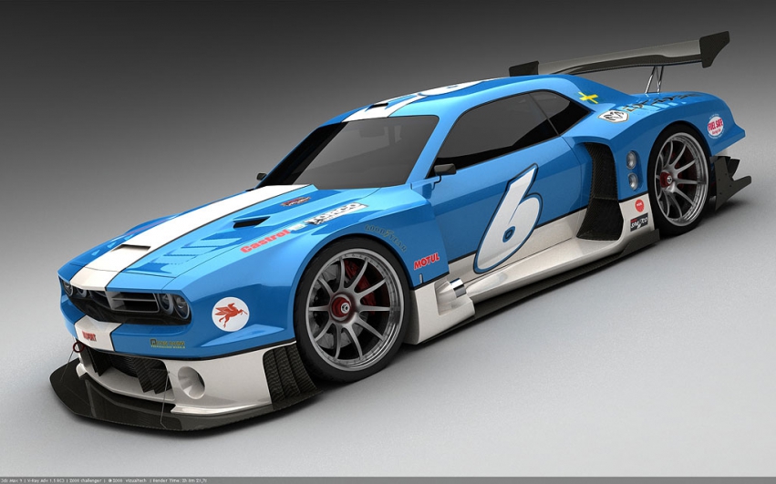 Авто обои Dodge Dodge Challenger Vizualtech LeMans-ready