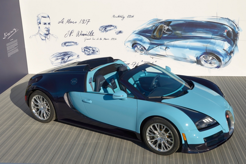 Авто обои Bugatti veyron eb 16 4 grand sport vitesse legend jean pierre wimille 2014