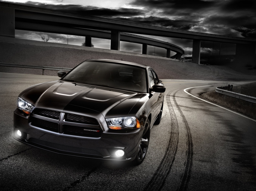 Авто обои Dodge Charger Blacktop 2012