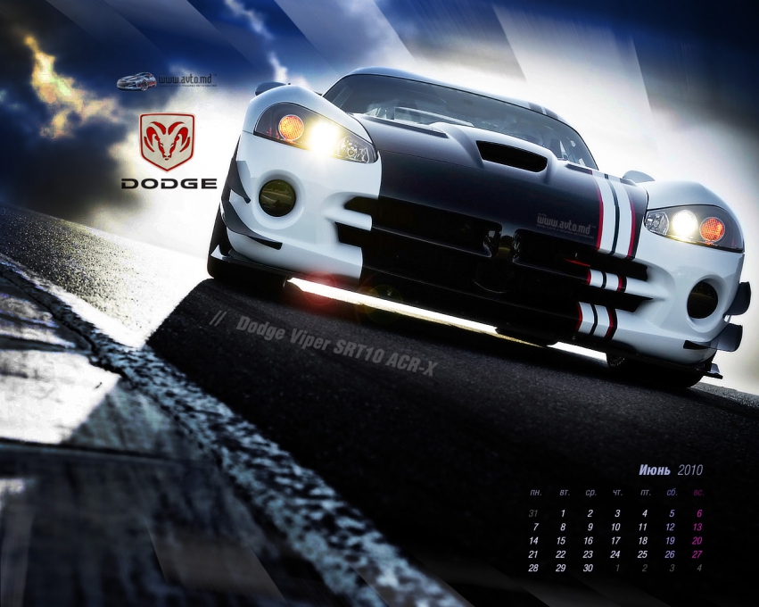 Авто обои Dodge Viper ACR-X 2010