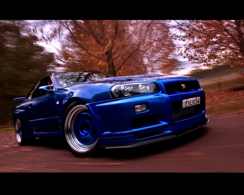 Авто обои Nissan Nissan Skyline R34 GT-R (EVLR34)