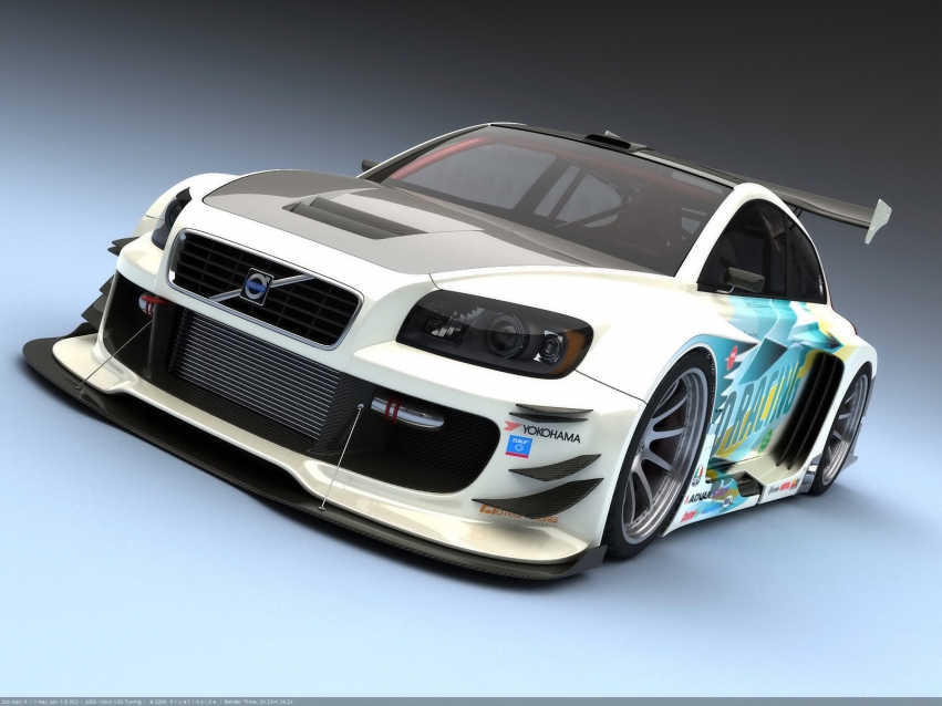 Авто обои Volvo Volvo C30 Racer from Vizualtech Design 2009