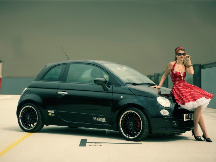 Авто обои Fiat 2008 H&R Springs Fiat 500
