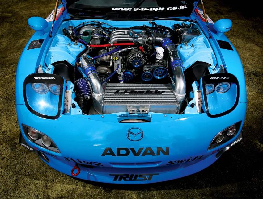 Авто обои Mazda Mazda RX7 Drift Car