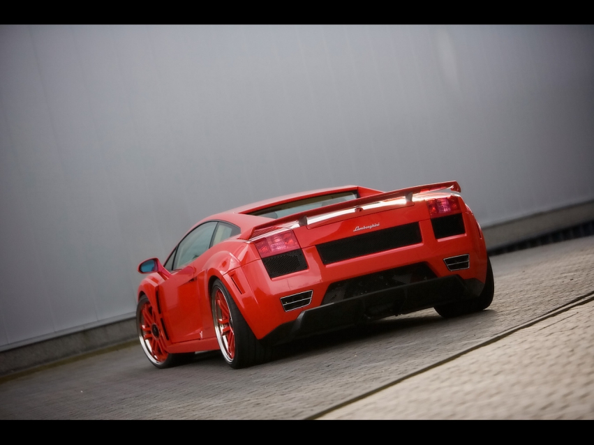 Авто обои Lamborghini IMSA Lamborghini Gallardo GTV Red 2007