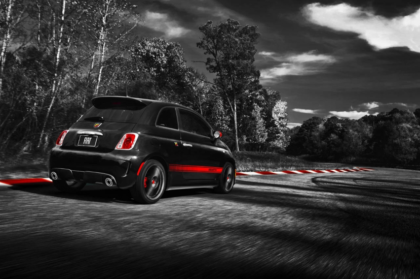 Авто обои Fiat 500 Abarth 2012