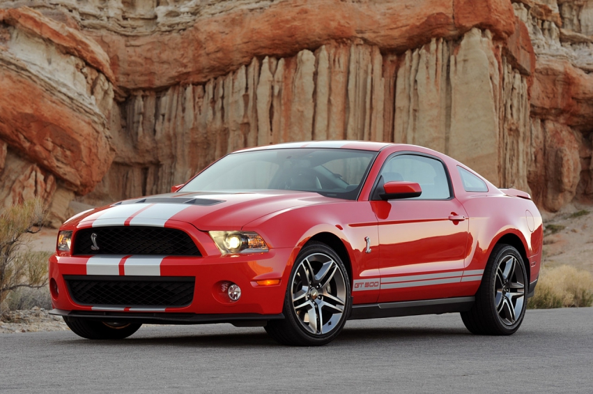 Авто обои Ford Mustang RED Shelby GT500 2010