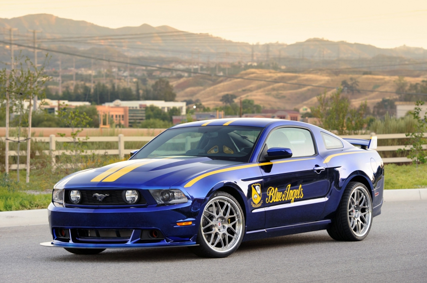 Авто обои Ford Mustang GT Blue Angels