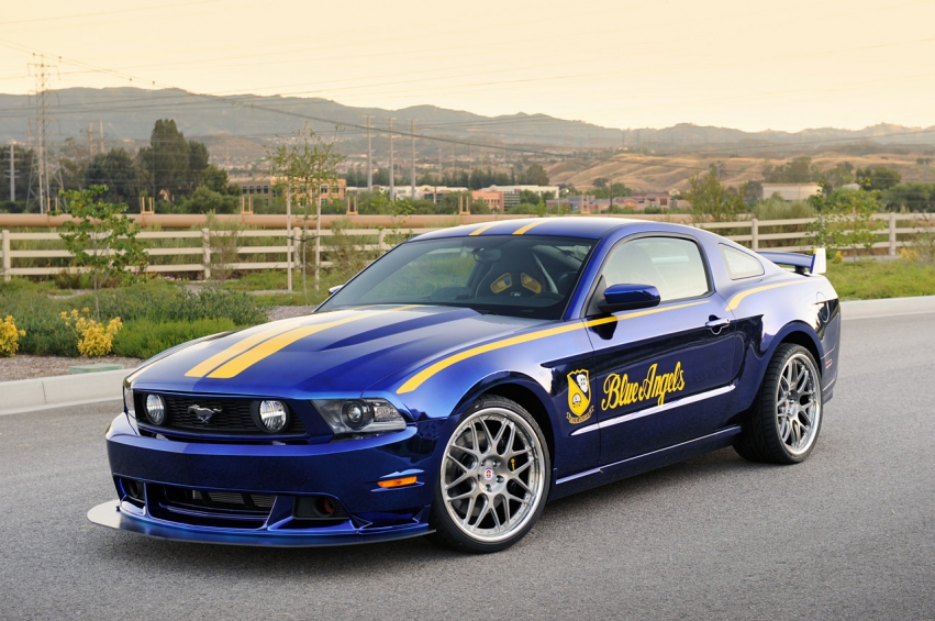 Авто обои Ford Mustang GT Blue Angels