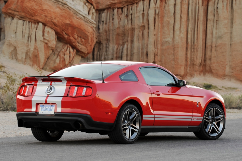 Авто обои Ford Mustang RED Shelby GT500 2010