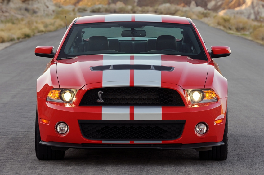 Авто обои Ford Mustang RED Shelby GT500 2010