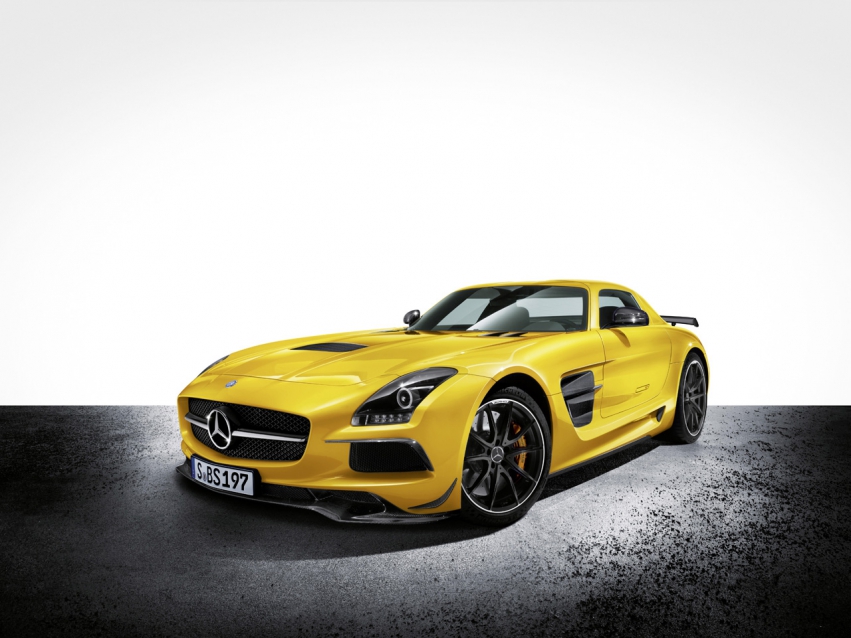 Авто обои Mercedes-Benz SLS AMG Gullwing Black Series 2014