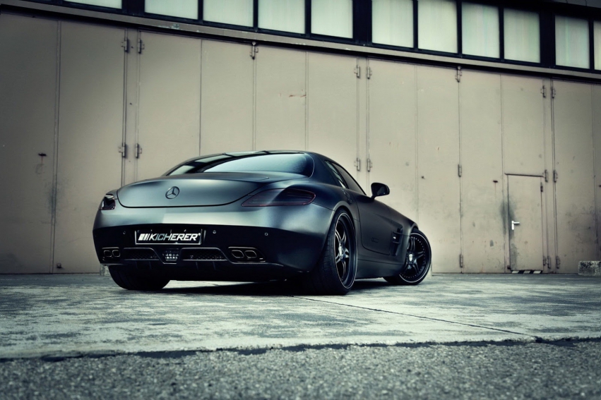 Авто обои Mercedes-Benz SLS AMG by Darth Vader 2012