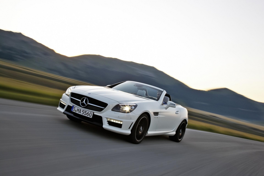 Авто обои Mercedes-Benz SLK55 AMG 2012