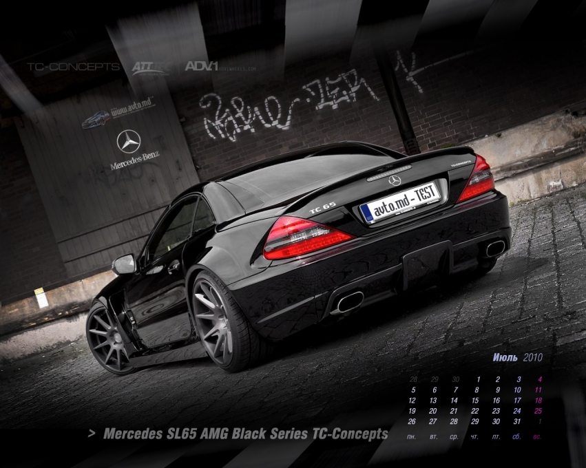 Авто обои Mercedes-Benz SL65 AMG Black Series TC-Concepts