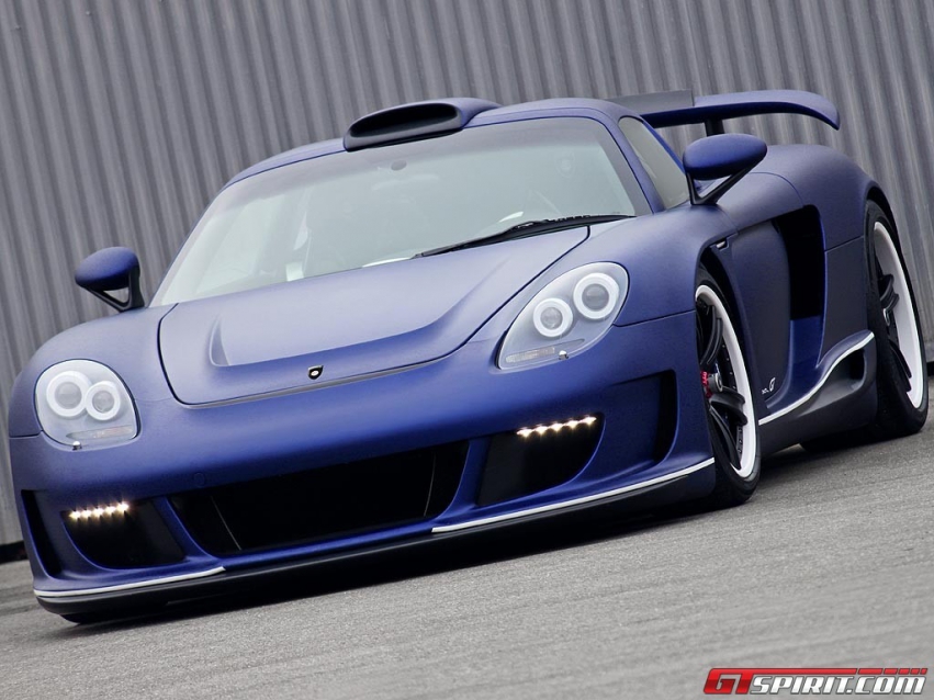 Авто обои Porsche GT Matt Blue Edition Gemballa Mirage