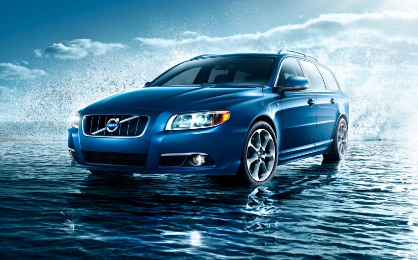 Авто обои Volvo V-70 2012